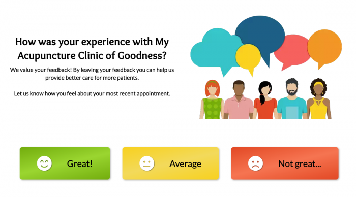 PatientReviews+ example survey