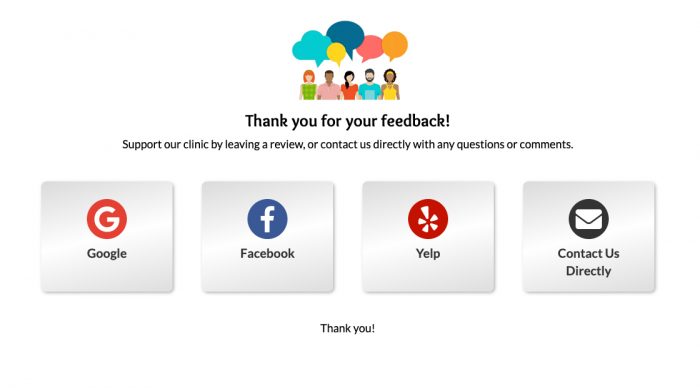 PatientReviews+ example leave review