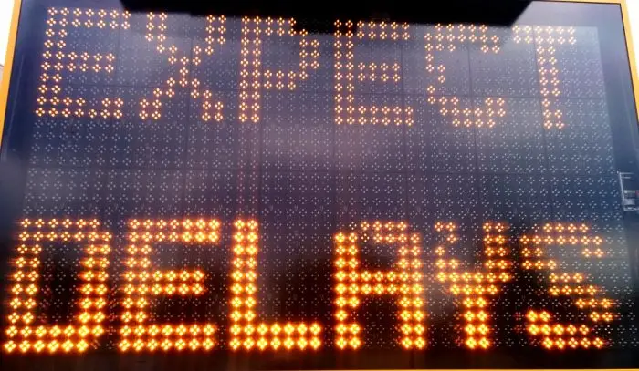 expect delays sign